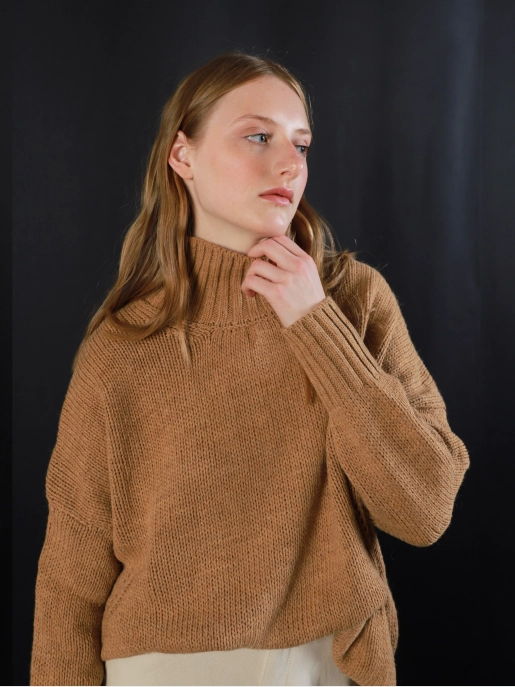 Female Sweaters URBAN TRACE: brown, Demі - 02