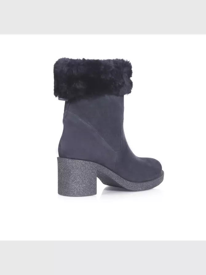 Female boots Respect: blue, Winter - 03