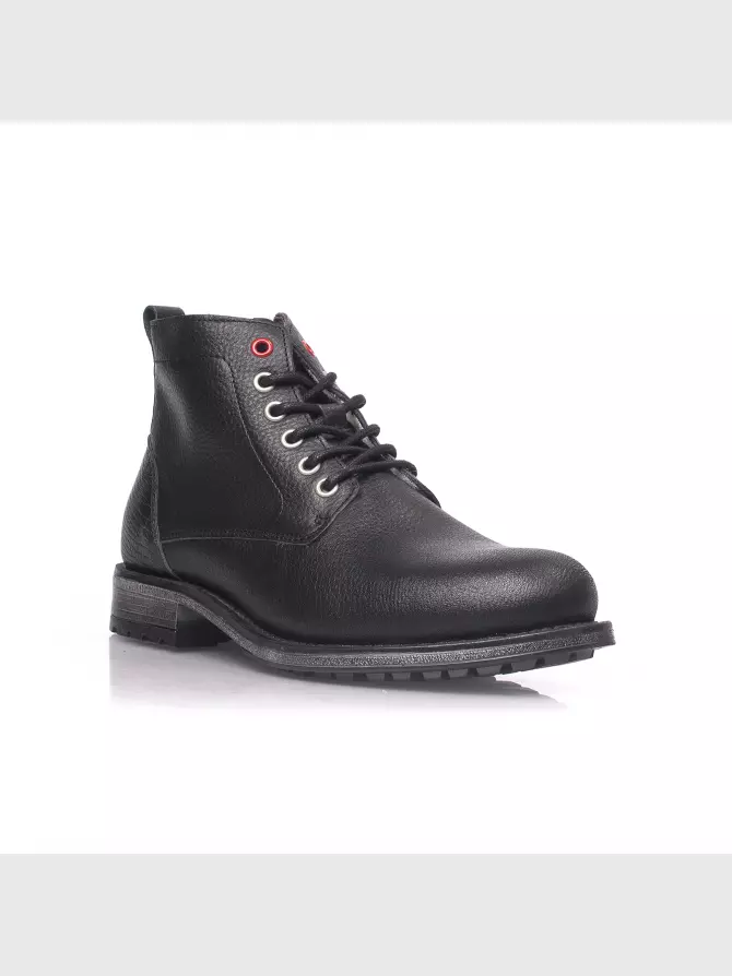 Male boots Respect: black, Winter - 01