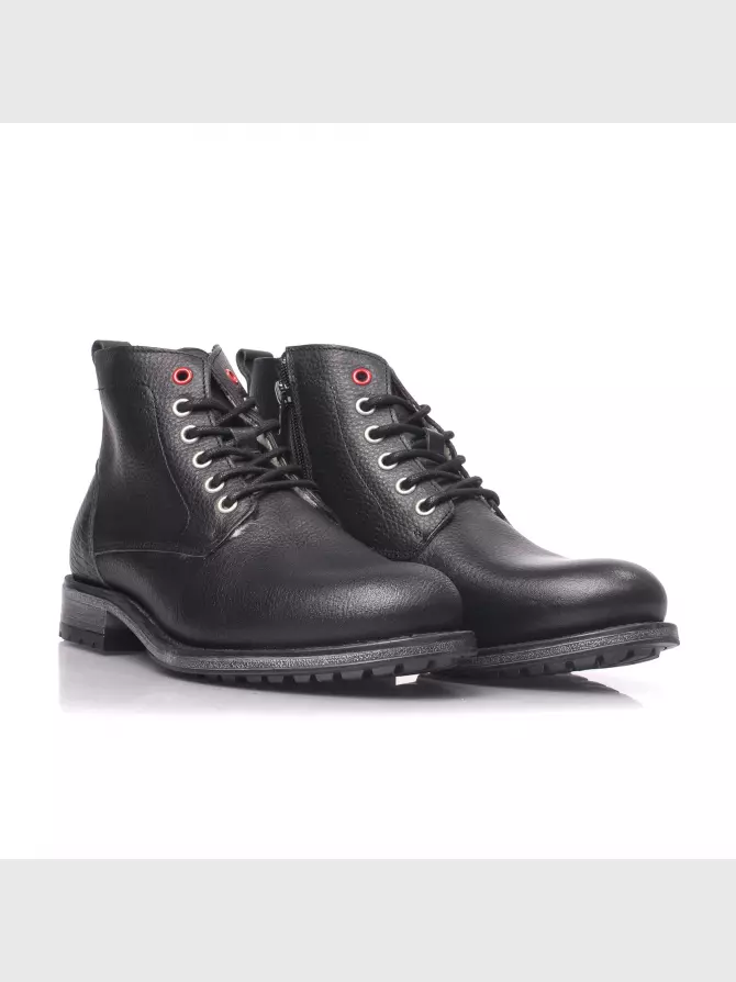 Male boots Respect: black, Winter - 02