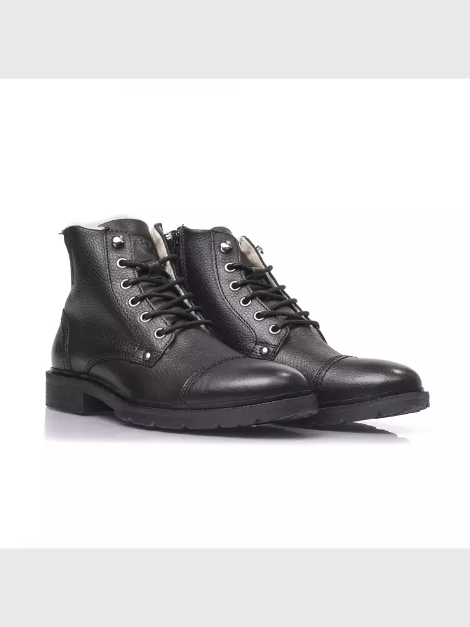 Male boots Respect: black, Winter - 02