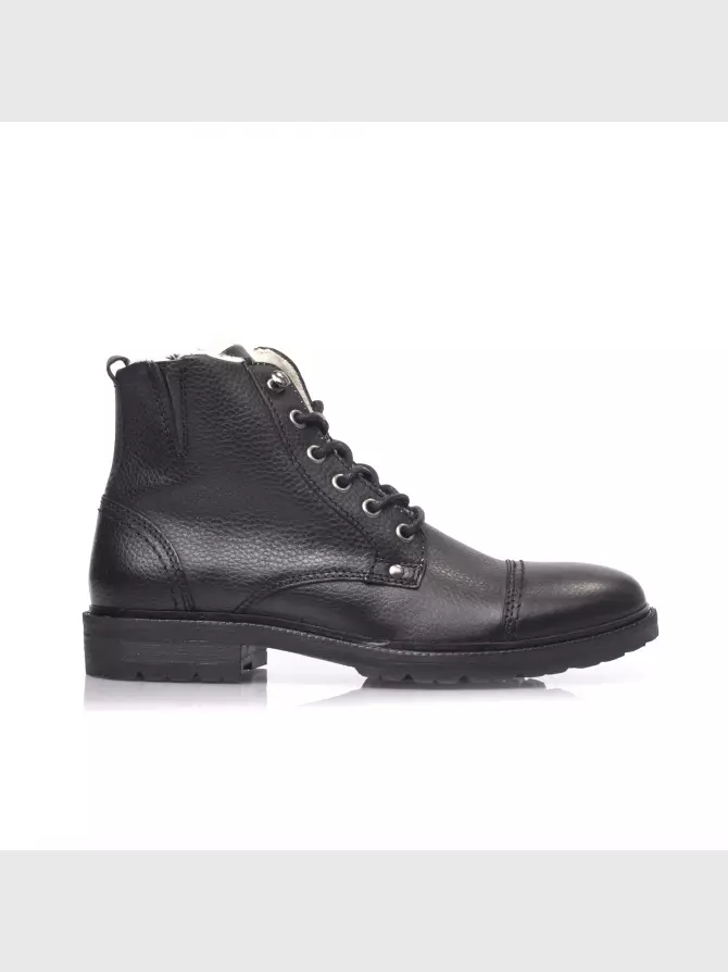Male boots Respect: black, Winter - 00