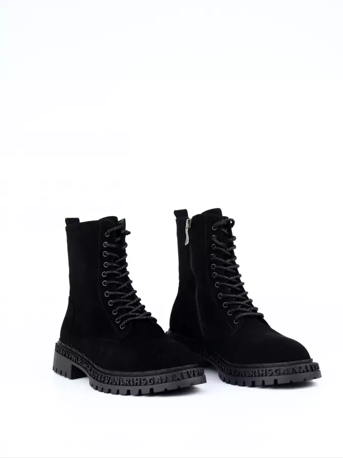 Female boots Respect: black, Winter - 01