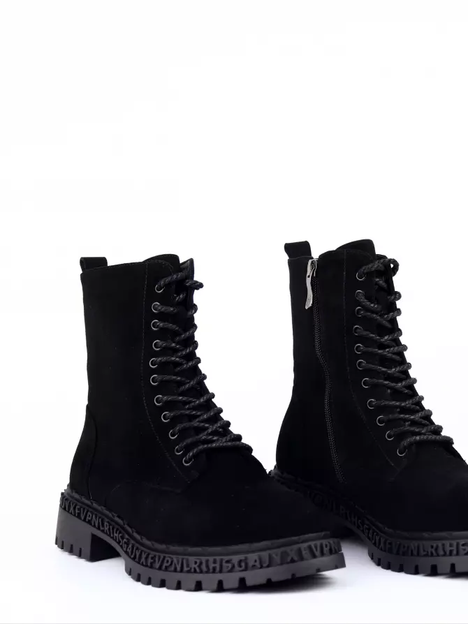 Female boots Respect: black, Winter - 02