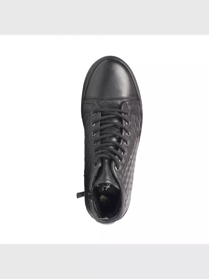 Мужские ботинки : чёрный, Зима - 01