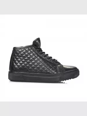 Male boots :  black, Winter - 01