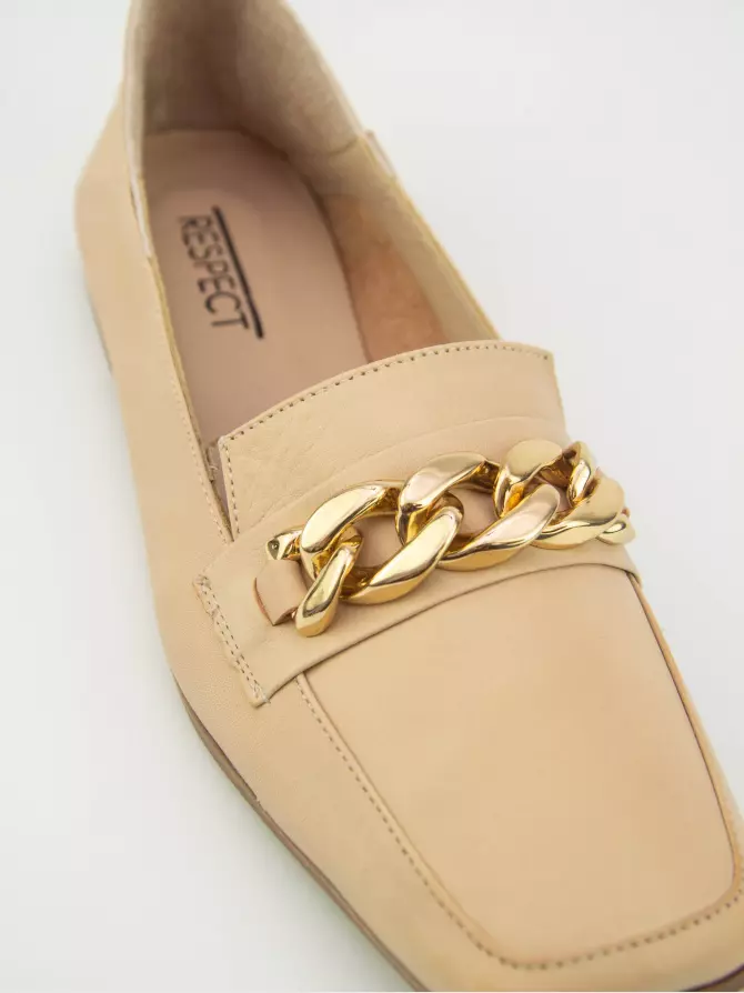 Women's loafers Respect: beige, Summer - 02