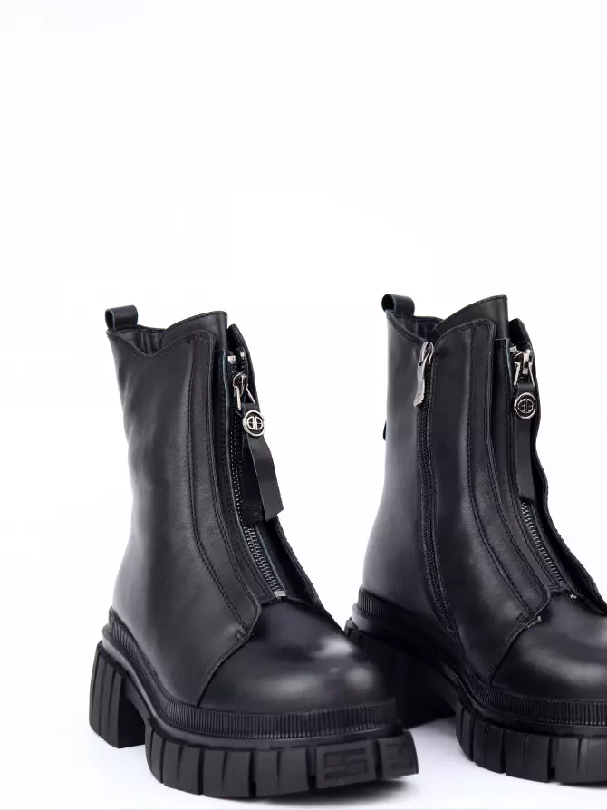 Female boots Respect: black, Winter - 02