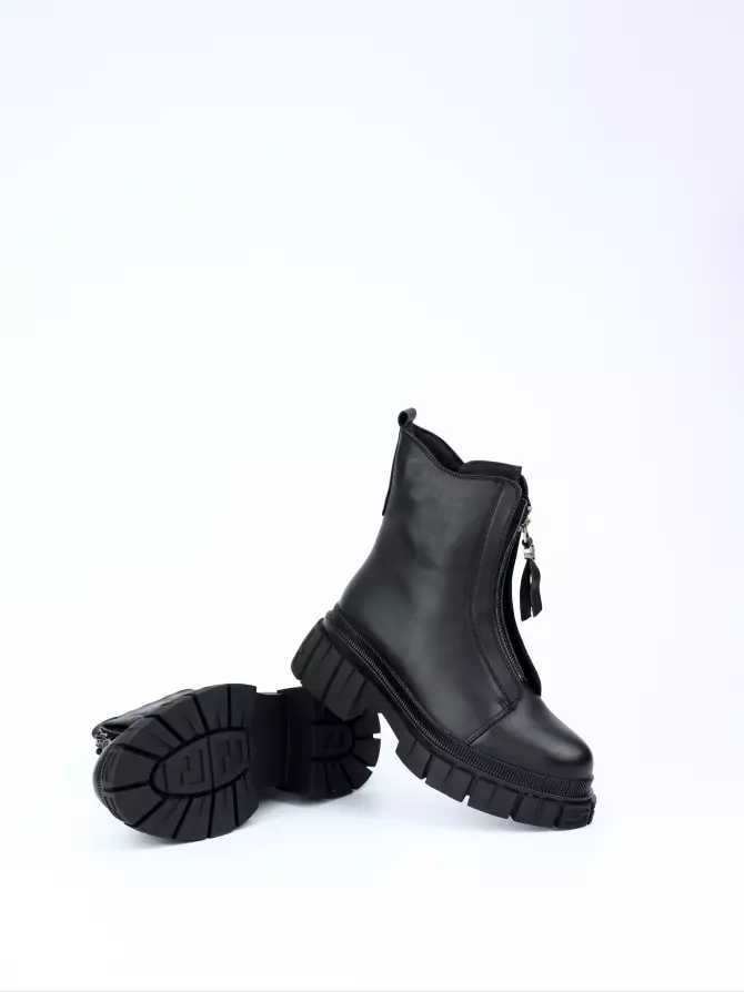 Female boots Respect: black, Winter - 03