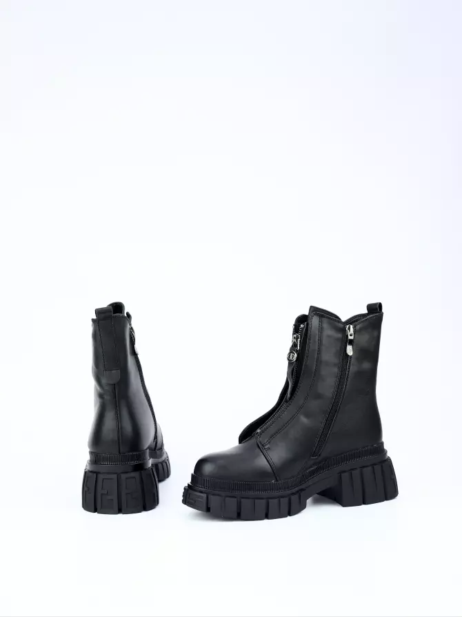 Female boots Respect: black, Winter - 04