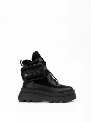 Female boots Respect:  black, Winter - 01