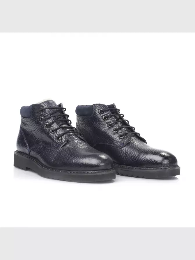 Male boots Respect: blue, Winter - 02