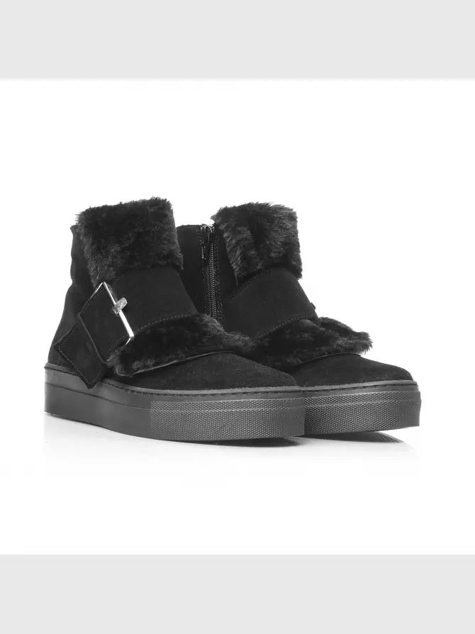 Женские ботинки : чёрный, Зима - 02