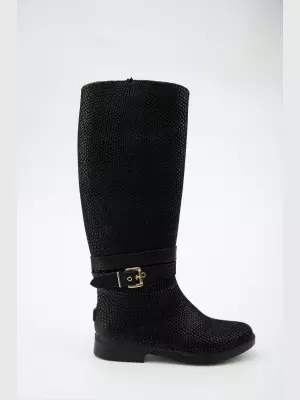 Жіноче гумове взуття :  чорні, Демі - 01