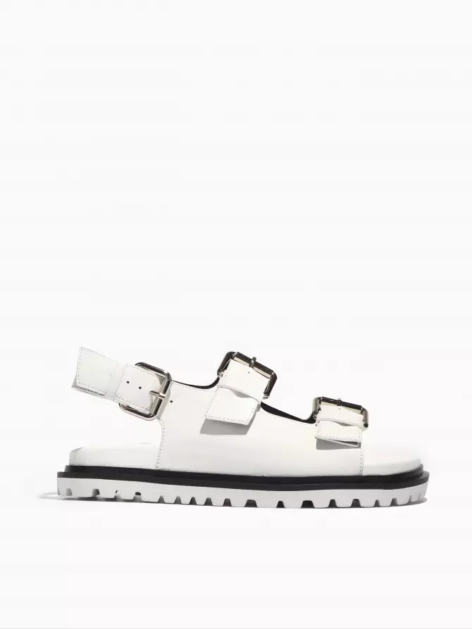 Female heeled sandals Corso Como: white, Summer - 00