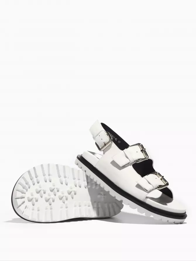 Female heeled sandals Corso Como: white, Summer - 03