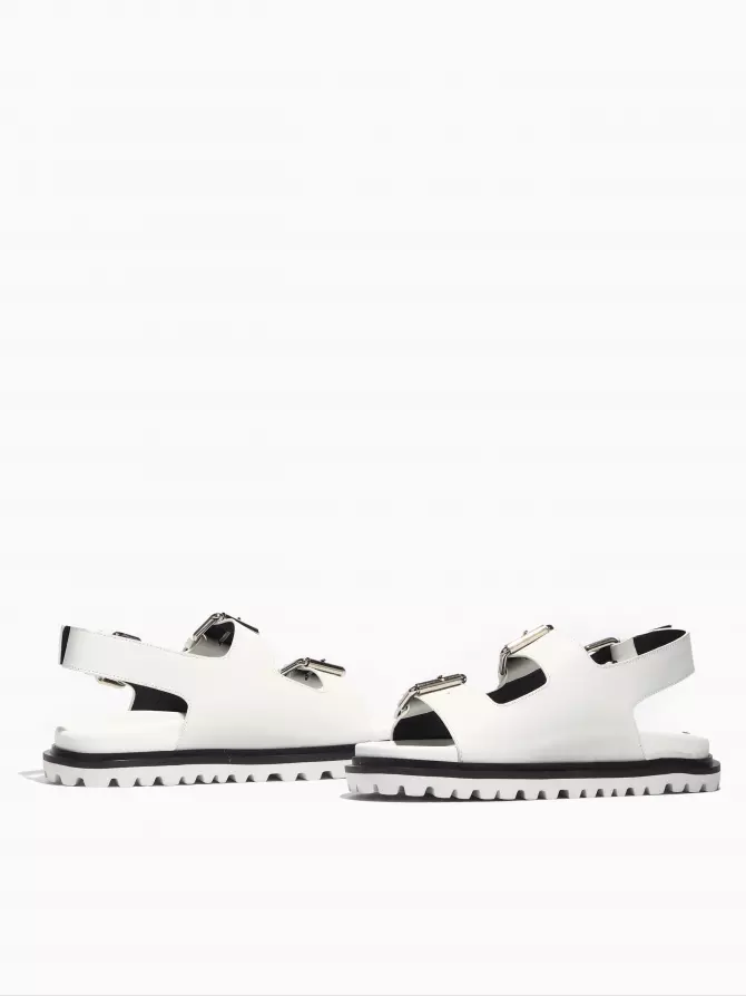 Female heeled sandals Corso Como: white, Summer - 04