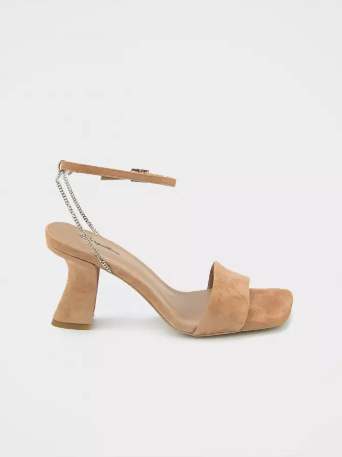 Female heeled sandals Corso Como: beige, Summer - 00