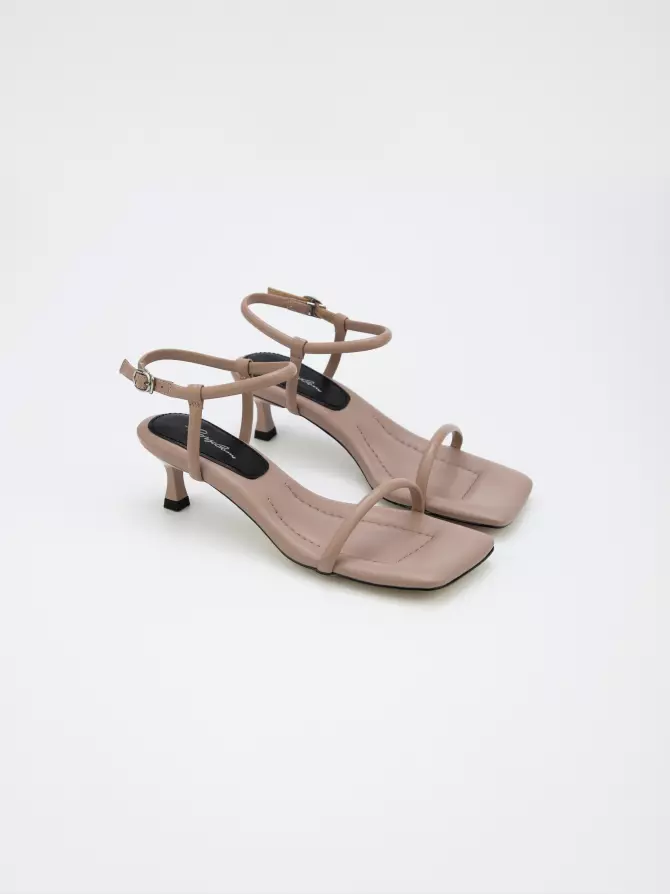 Female heeled sandals Corso Como: beige, Summer - 02