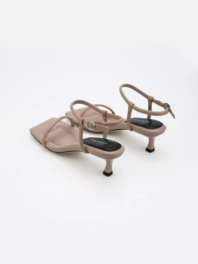 Female heeled sandals Corso Como: beige, Summer - 04