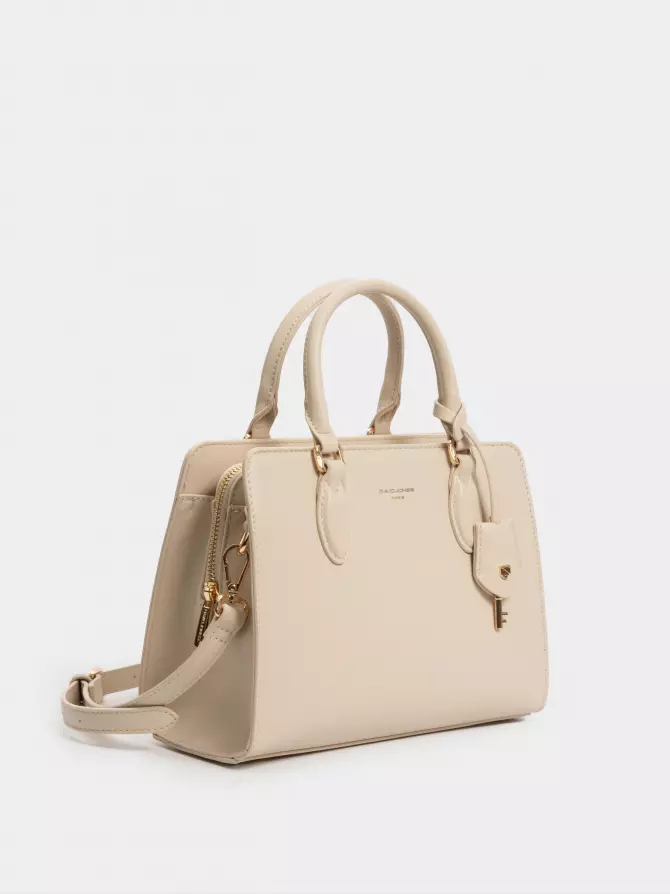 Bag David Jones: beige, Summer - 01