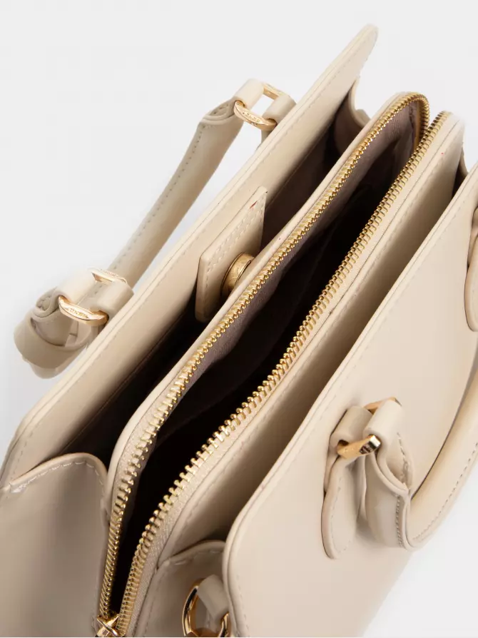 Bag David Jones: beige, Summer - 04