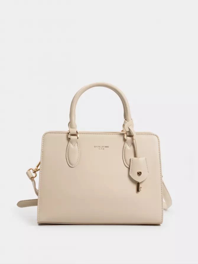 Bag David Jones: beige, Summer - 00