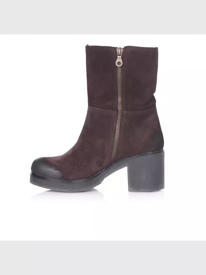 Жіночі черевики : коричневий, Зима - 01