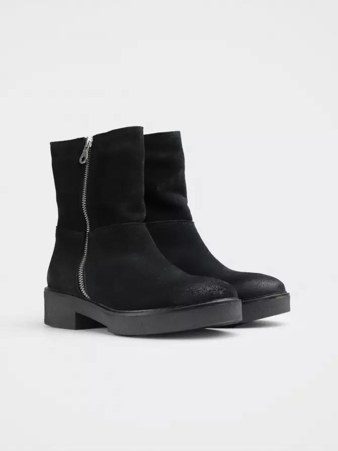 Женские ботинки : чёрный, Зима - 01