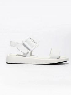 Female heeled sandals Respect:  white, Summer - 01