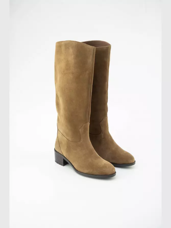 Женские сапоги : коричневый, Зима - 01