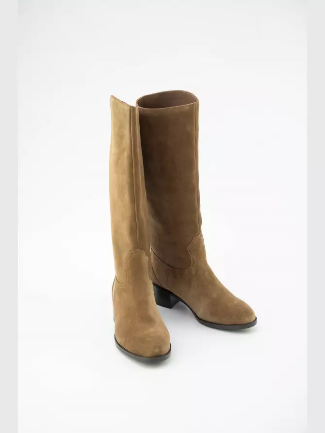 Женские сапоги : коричневый, Зима - 03