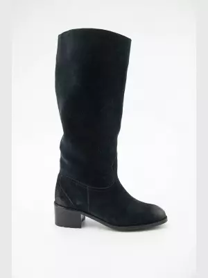 Female high boots :  blue, Winter - 01