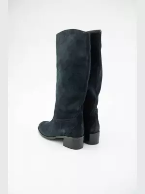 Female high boots :  blue, Winter - 02