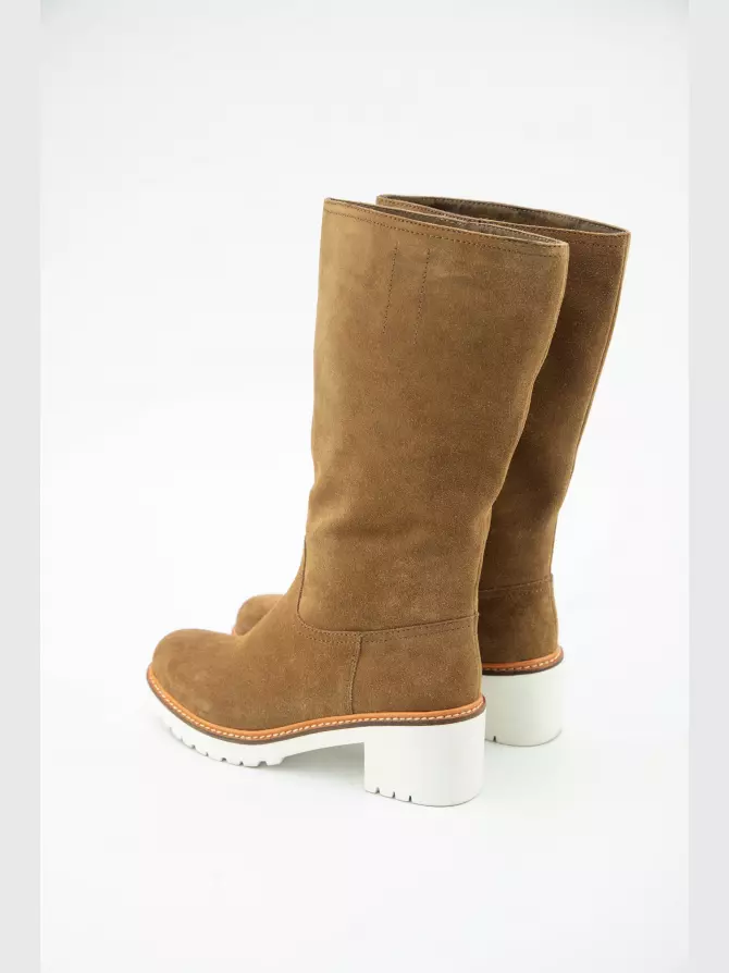 Жіночі чоботи : коричневий, Зима - 02