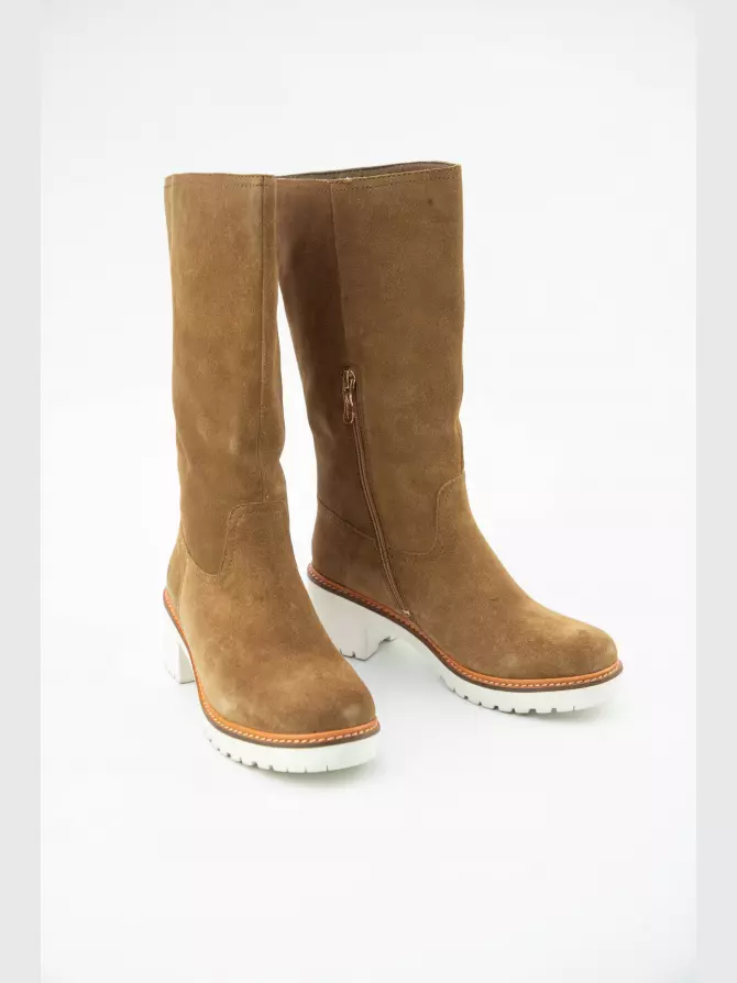 Жіночі чоботи : коричневий, Зима - 03