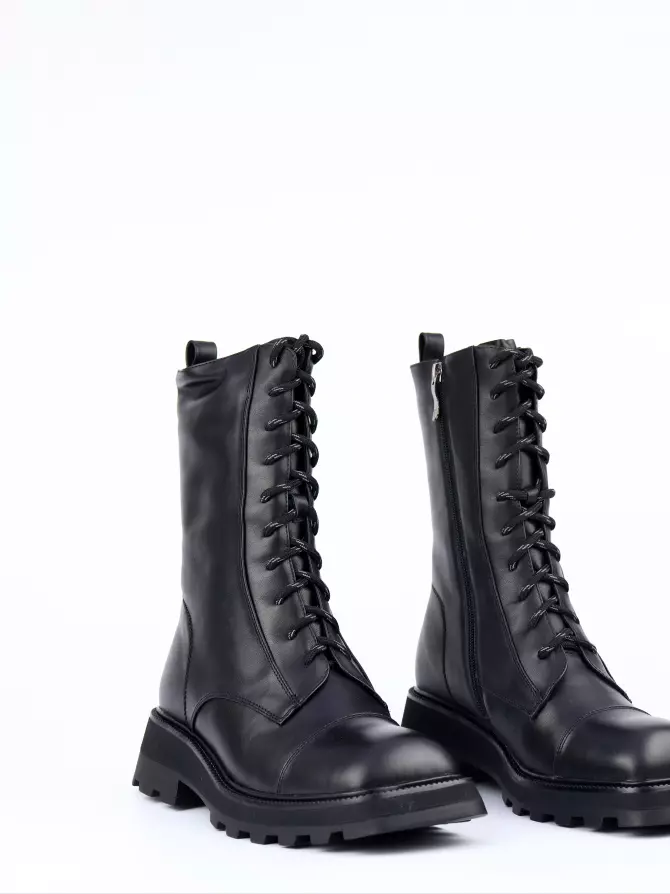 Female boots Respect: black, Winter - 02