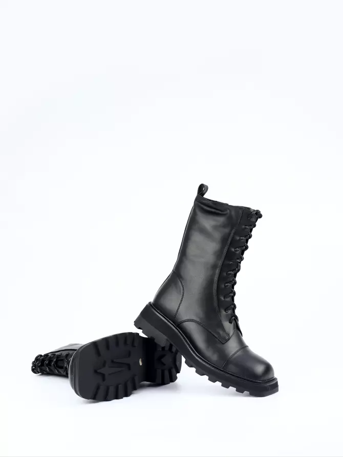 Female boots Respect: black, Winter - 03