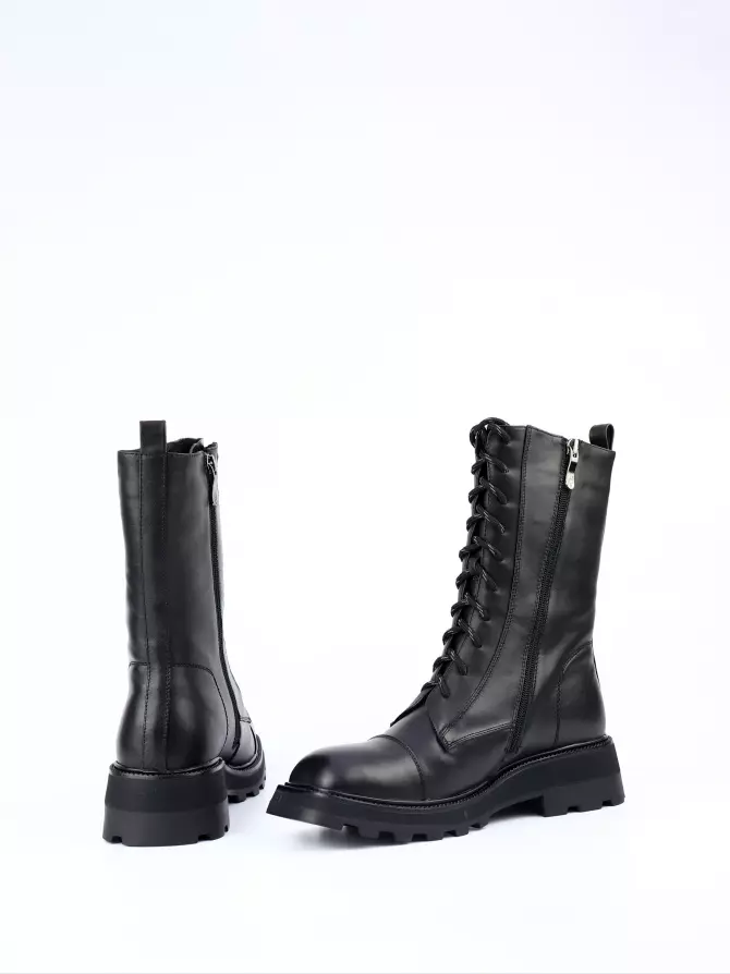 Female boots Respect: black, Winter - 04