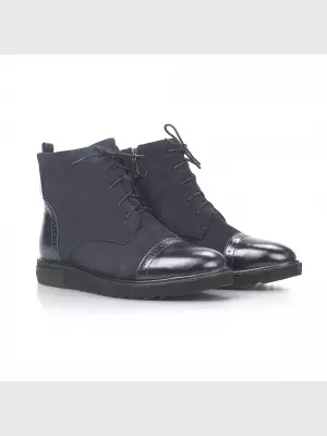Female boots Respect:  blue, Winter - 02