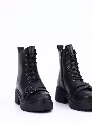 Female boots Respect:  black, Winter - 02