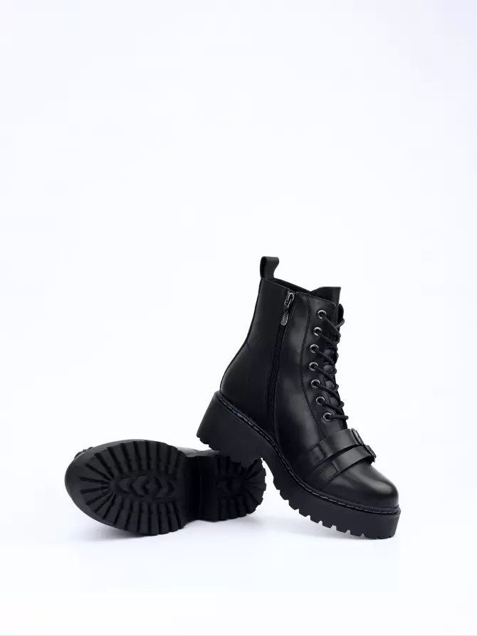 Female boots Respect: black, Winter - 03