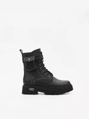 Female boots Respect:  black, Winter - 01