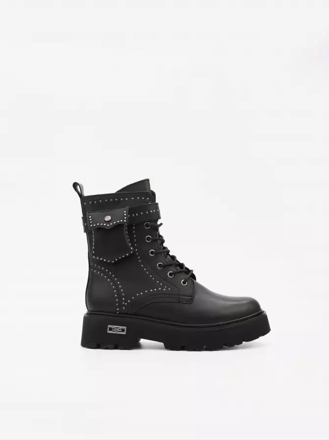 Female boots Respect: black, Winter - 00