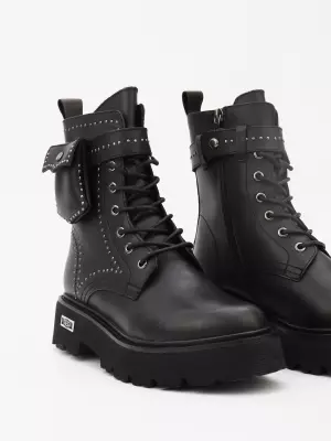 Female boots Respect:  black, Winter - 02