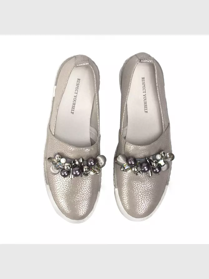 Female slipons Respect: grey, Summer - 01
