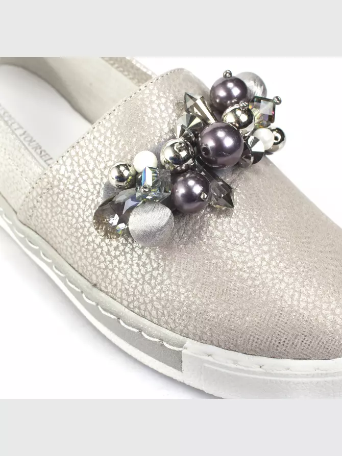 Female slipons Respect: grey, Summer - 03