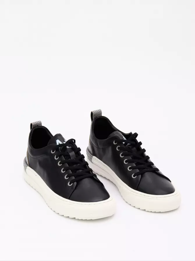 Men's Sneakers Respect: black, Summer - 01