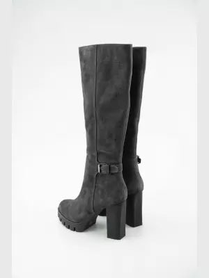 Female high boots Respect:  grey, Winter - 02