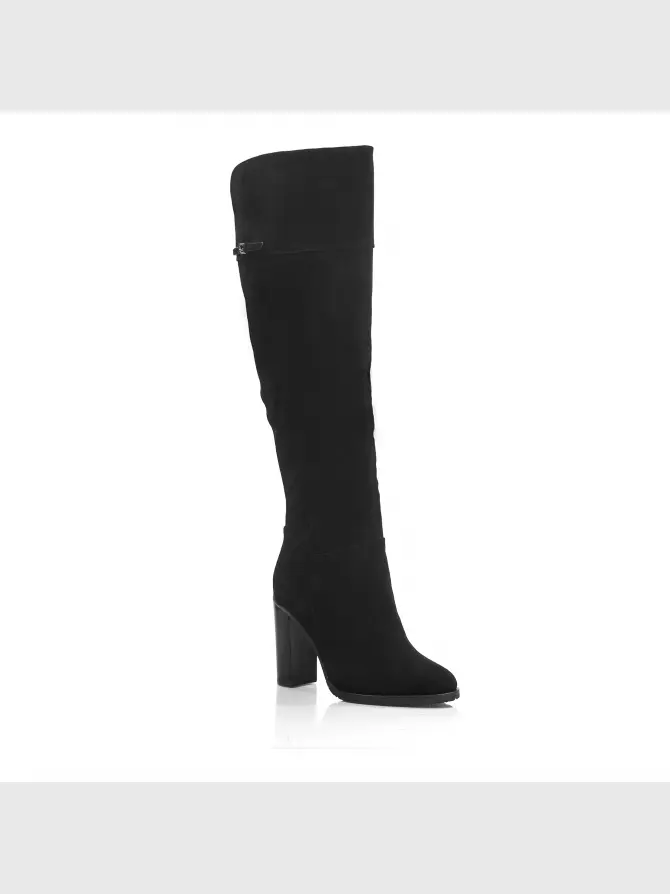 Female over knee boots Respect: black, Winter - 01